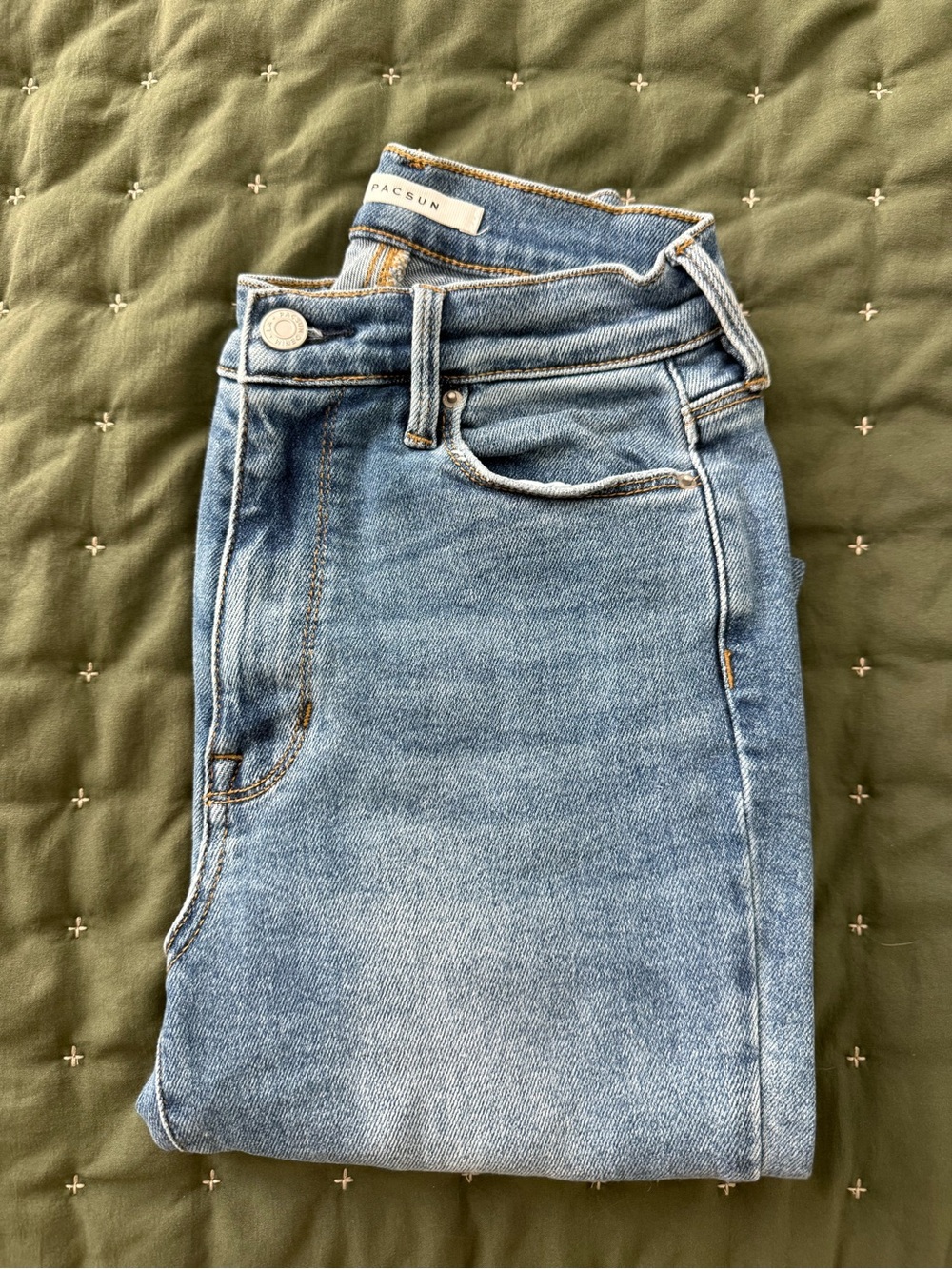 PacSun Super High-Waist Light Blue Jeggings - Picture 2 of 5